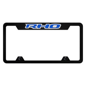Autogold® - Truck UV Printed Black License Plate Frame with RHO Logo