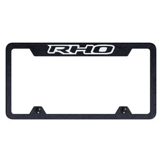 Autogold® - Truck Rugged Black License Plate Frame with Laser Etched RHO Logo