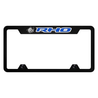 Autogold® - Truck UV Printed Black License Plate Frame with RHO Head Logo