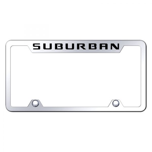 Autogold® - Truck License Plate Frame with Laser Etched Suburban Logo