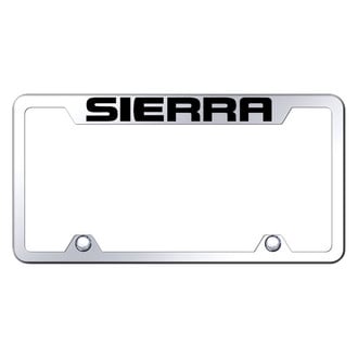 Autogold® - Truck Chrome License Plate Frame with Laser Etched Sierra Logo