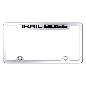 Autogold® - Truck Chrome License Plate Frame with Laser Etched Trail Boss Linear Logo