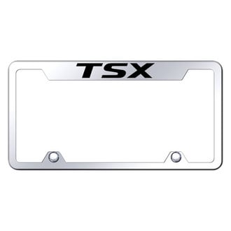 Autogold® - Truck Chrome License Plate Frame with Laser Etched TSX Logo