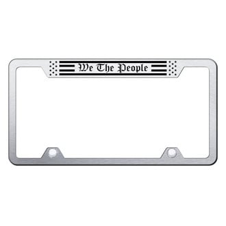 Autogold® - Truck License Plate Frame with Laser Etched We The People Flag Logo