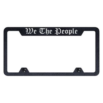 Autogold® - Truck Rugged Black License Plate Frame with Laser Etched We The People Logo