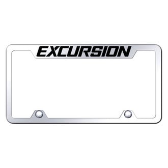 Autogold® - Truck Chrome License Plate Frame with Laser Etched Excursion Logo