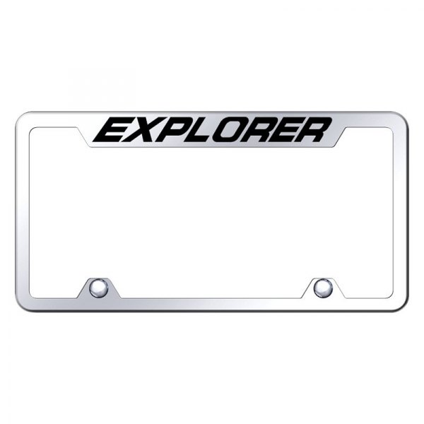 Autogold® - Truck License Plate Frame with Laser Etched Explorer Logo