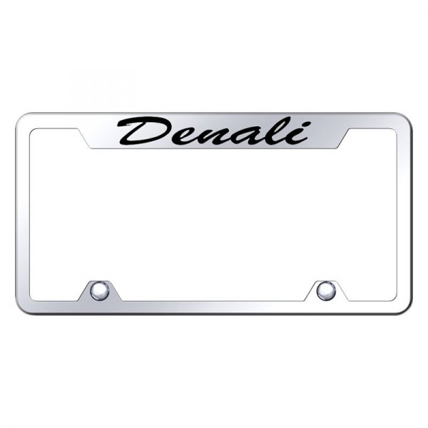 Autogold® - Truck License Plate Frame with Script Laser Etched Denali Logo