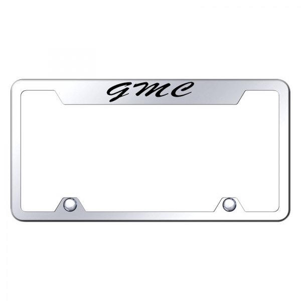 Autogold® - Truck License Plate Frame with Script Laser Etched GMC Logo