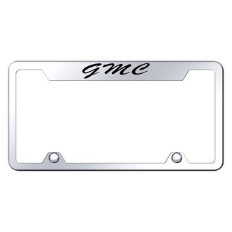 Autogold® - Truck Chrome License Plate Frame with Script Laser Etched GMC Logo