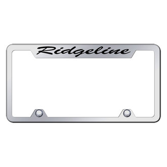 Autogold® - Truck Chrome License Plate Frame with Script Laser Etched Ridgeline Logo