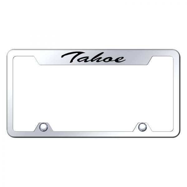 Autogold® - Truck License Plate Frame with Script Laser Etched Tahoe Logo