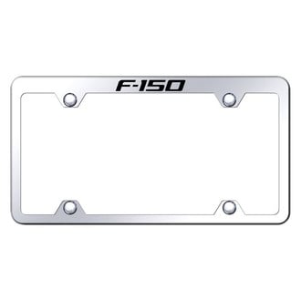 Autogold® - Wide Body Chrome License Plate Frame with Laser Etched F-150 Logo