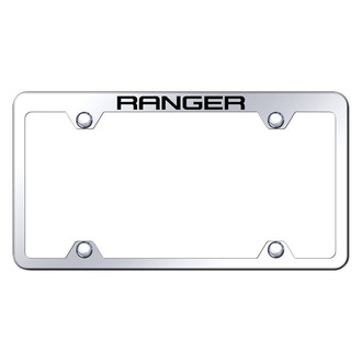 Autogold® - Wide Body Truck Chrome License Plate Frame with Laser Etched Ranger Logo