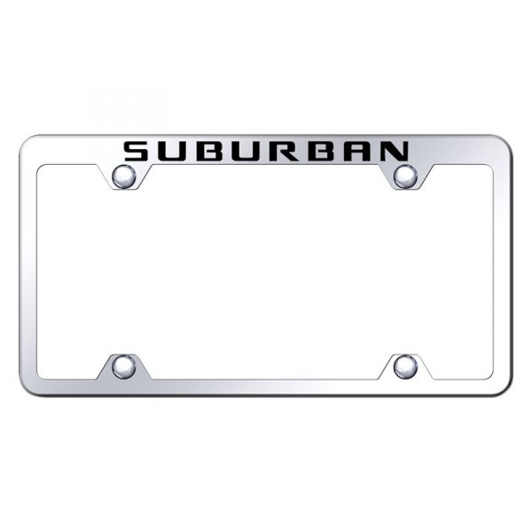 Autogold® - Wide Body Truck License Plate Frame with Laser Etched Suburban Logo