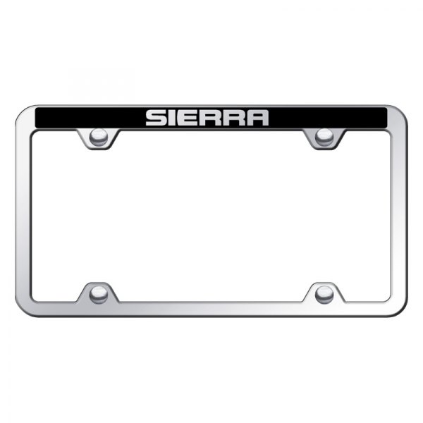 Autogold® - Wide Body Truck License Plate Frame with Laser Etched Sierra Logo