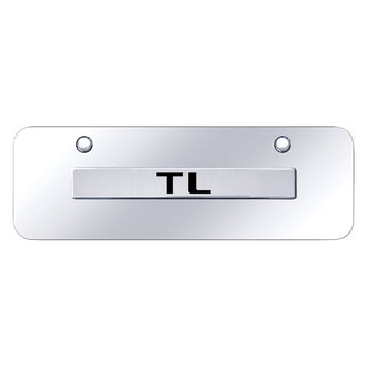 Autogold® - Chrome Mini Size License Plate with 3D Chrome TL Logo