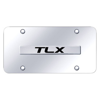 Autogold® - Chrome License Plate with 3D Chrome TLX Logo