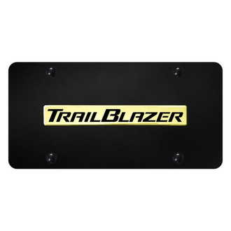 Autogold® - Black License Plate with 3D Gold Trailblazer Logo
