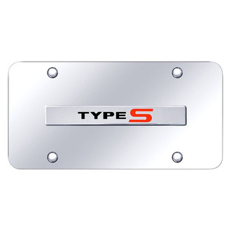 Autogold® - Chrome License Plate with 3D Chrome Type S Logo