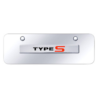 Autogold® - Chrome Mini Size License Plate with 3D Chrome Type S Logo