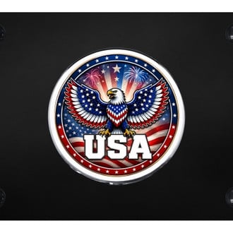 Autogold® - License Plate with 3D USA Eagle Logo