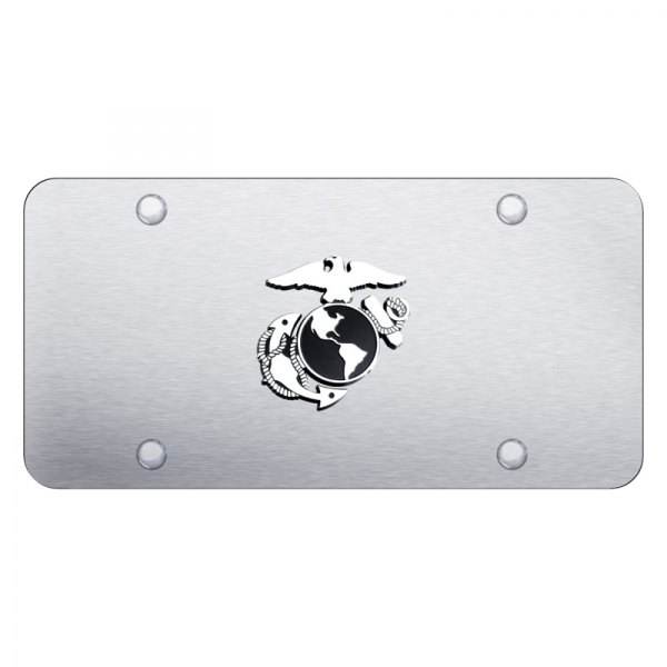 Autogold® - License Plate with 3D U.S. Marine Corps Anchor Logo