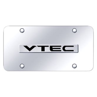 Autogold® - Chrome License Plate with 3D VTEC Logo