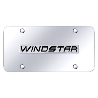 Autogold® - Chrome License Plate with 3D Chrome Windstar Logo