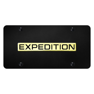 Autogold® - Black License Plate with 3D Gold Expedition Logo