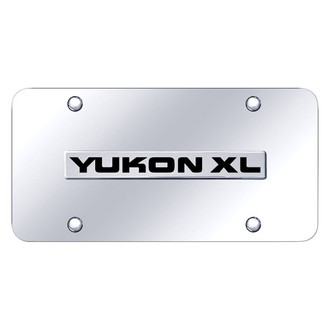Autogold® - Chrome License Plate with 3D Chrome Yukon XL Logo