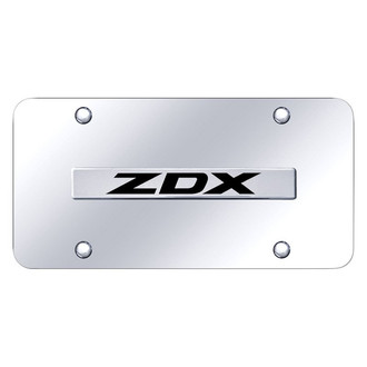 Autogold® - Chrome License Plate with 3D Chrome ZDX Logo