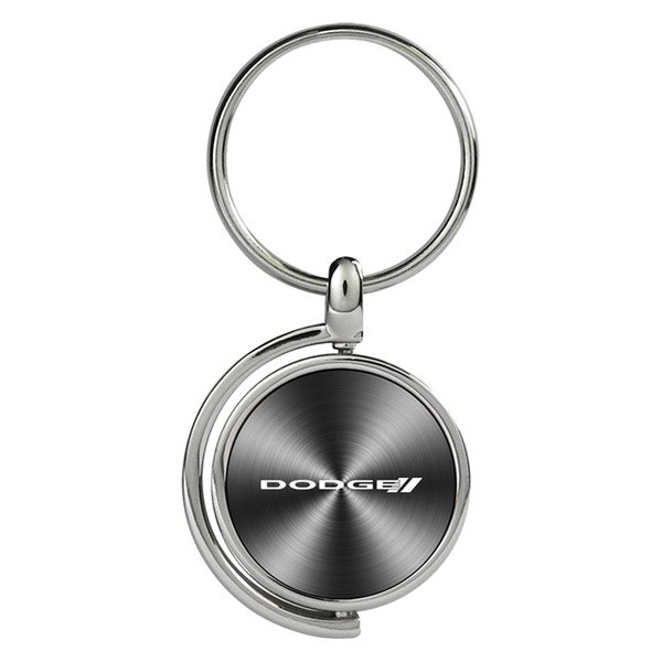 Autogold® - Dodge Stripe Logo Black Spinner Key Chain