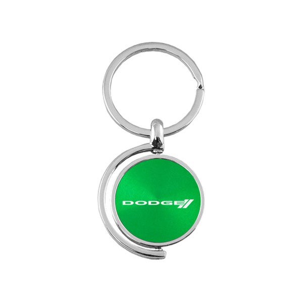 Autogold® - Dodge Stripe Logo Green Spinner Key Chain