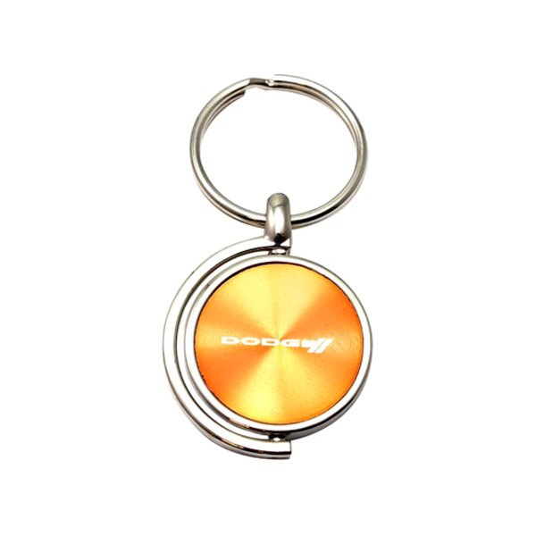 Autogold® - Dodge Stripe Logo Orange Spinner Key Chain