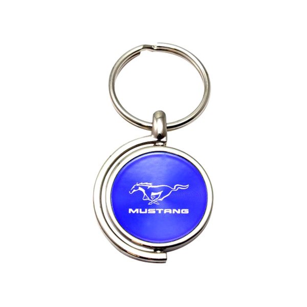 Autogold® - Mustang Blue Spinner Key Chain