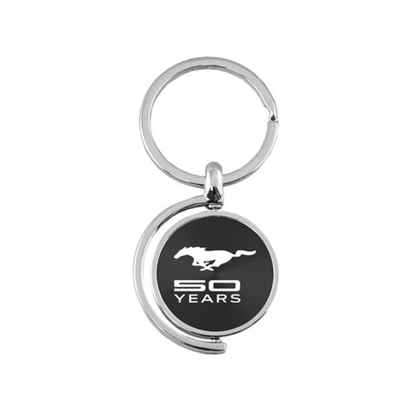 Autogold® - Mustang 50 Years Black Spinner Key Chain