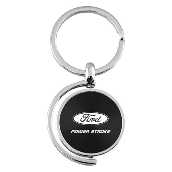 Autogold® - Power Stroke Black Spinner Key Chain