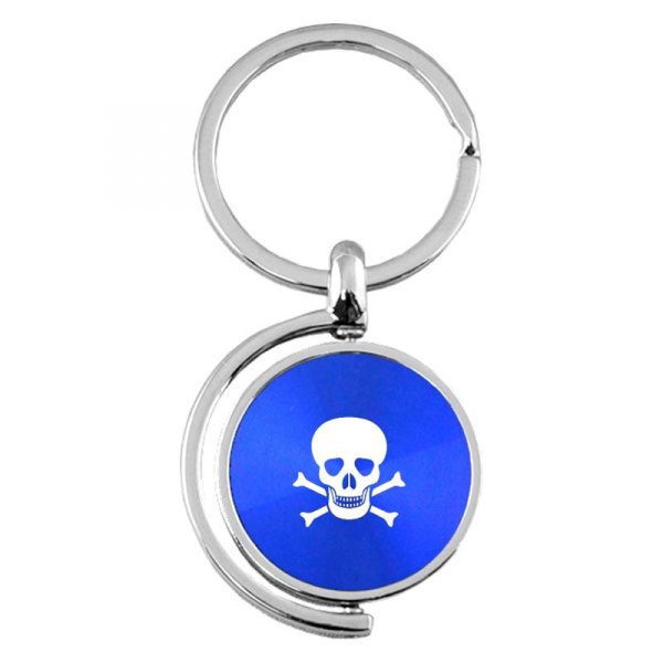 Autogold® - Skull Blue Spinner Key Chain