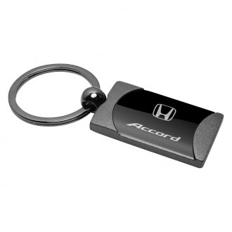 Autogold® - Accord Gun Metal Two-Tone Rectangular Key Chain