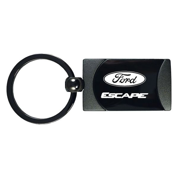 Autogold® - Escape Gun Metal Two-Tone Rectangular Key Chain