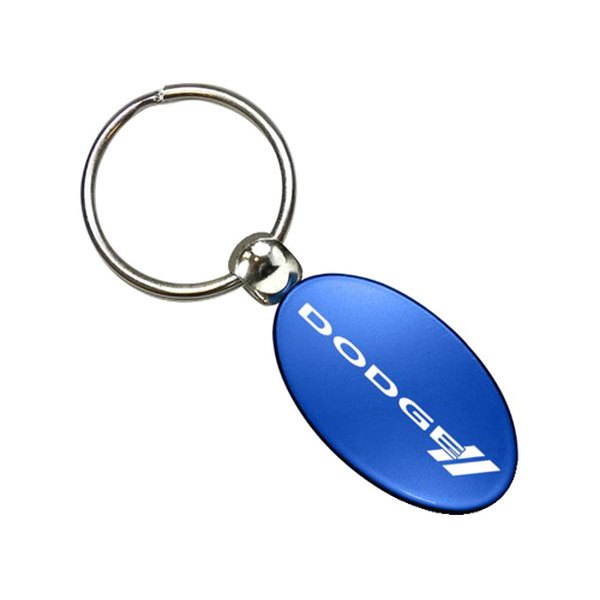 Autogold® - Dodge Stripe Logo Blue Oval Key Chain