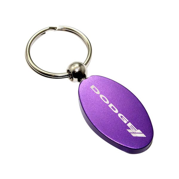 Autogold® - Dodge Stripe Logo Purple Oval Key Chain