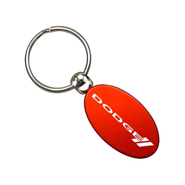 Autogold® - Dodge Stripe Logo Red Oval Key Chain