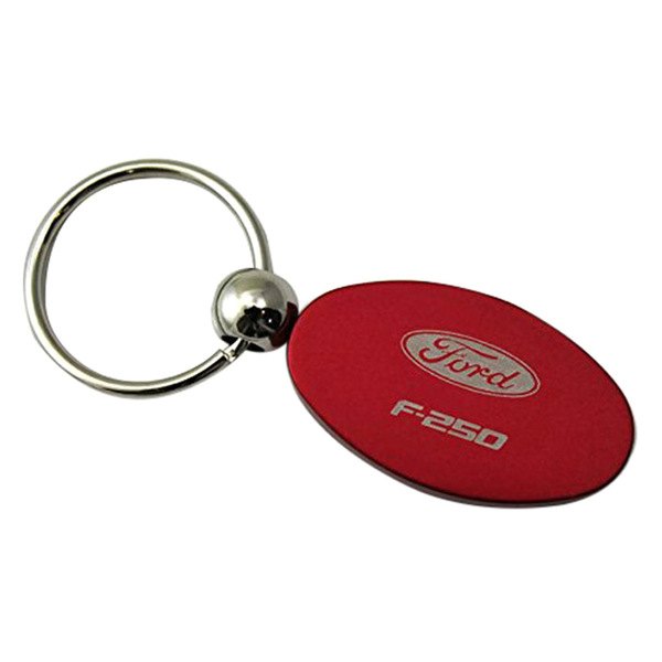 Autogold® - F-250 Red Oval Key Chain