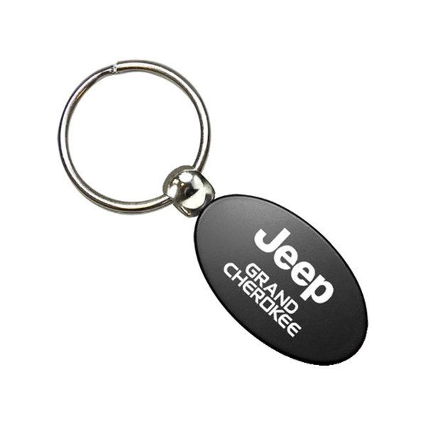 Autogold® - Grand Cherokee Black Oval Key Chain