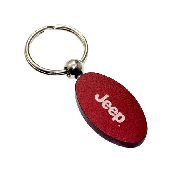 Autogold® - Jeep Burgundy Oval Key Chain