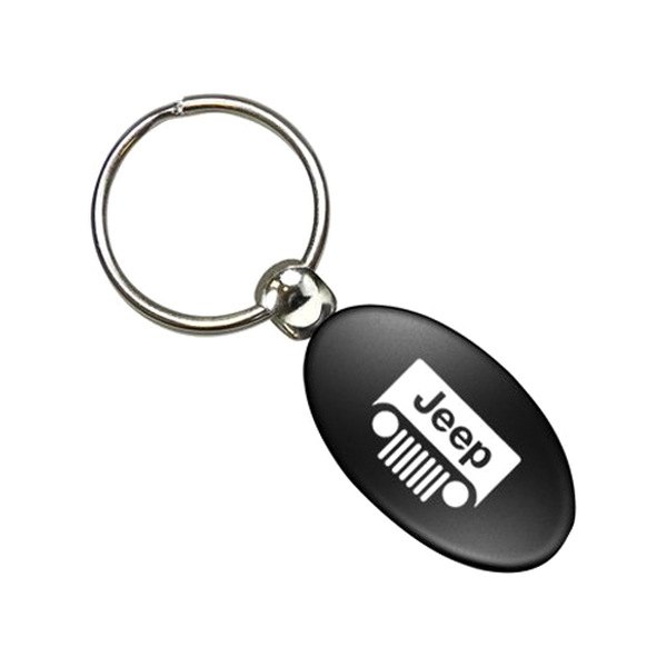 Autogold® - Jeep Grille Black Oval Key Chain