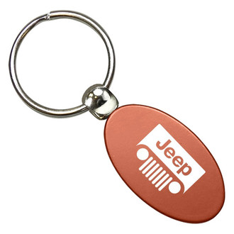 Autogold® - Jeep Grille Orange Oval Key Chain