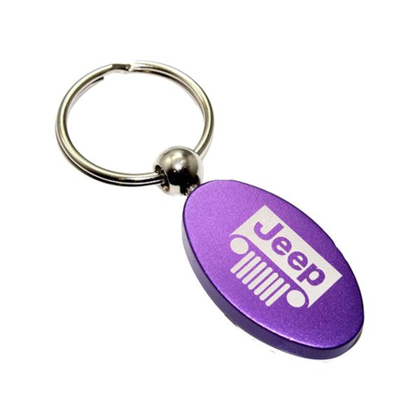 Autogold® - Jeep Grille Purple Oval Key Chain